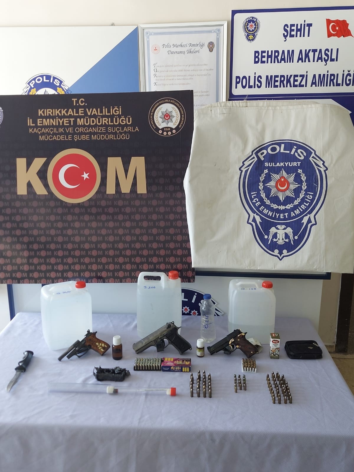 Kırıkkale’de 12,5 litre kaçak alkol ele geçirildi