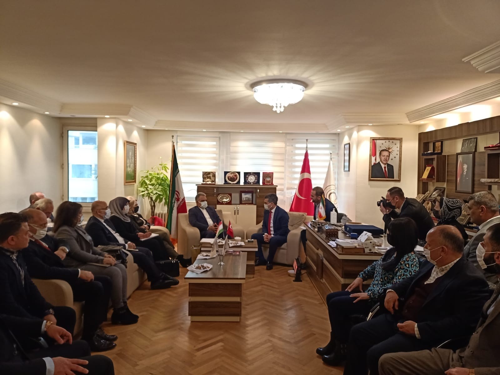 İran Büyükelçisi Farazmand, SANKON’u ziyaret etti