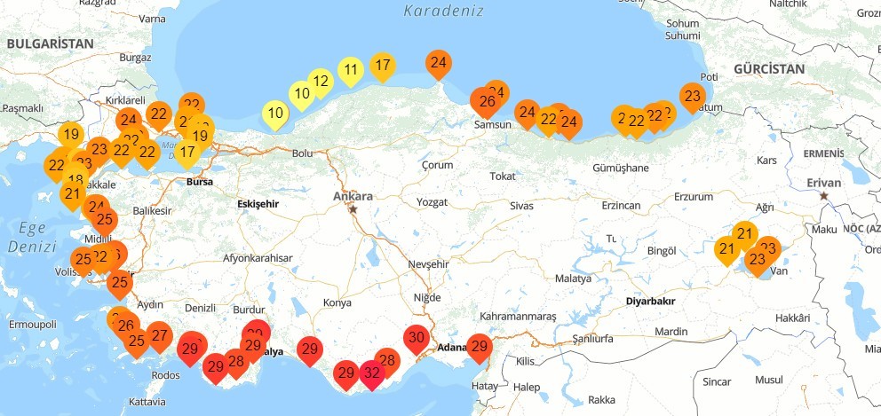 Türkiye’nin en soğuk deniz suyu Akçakoca’da ölçüldü