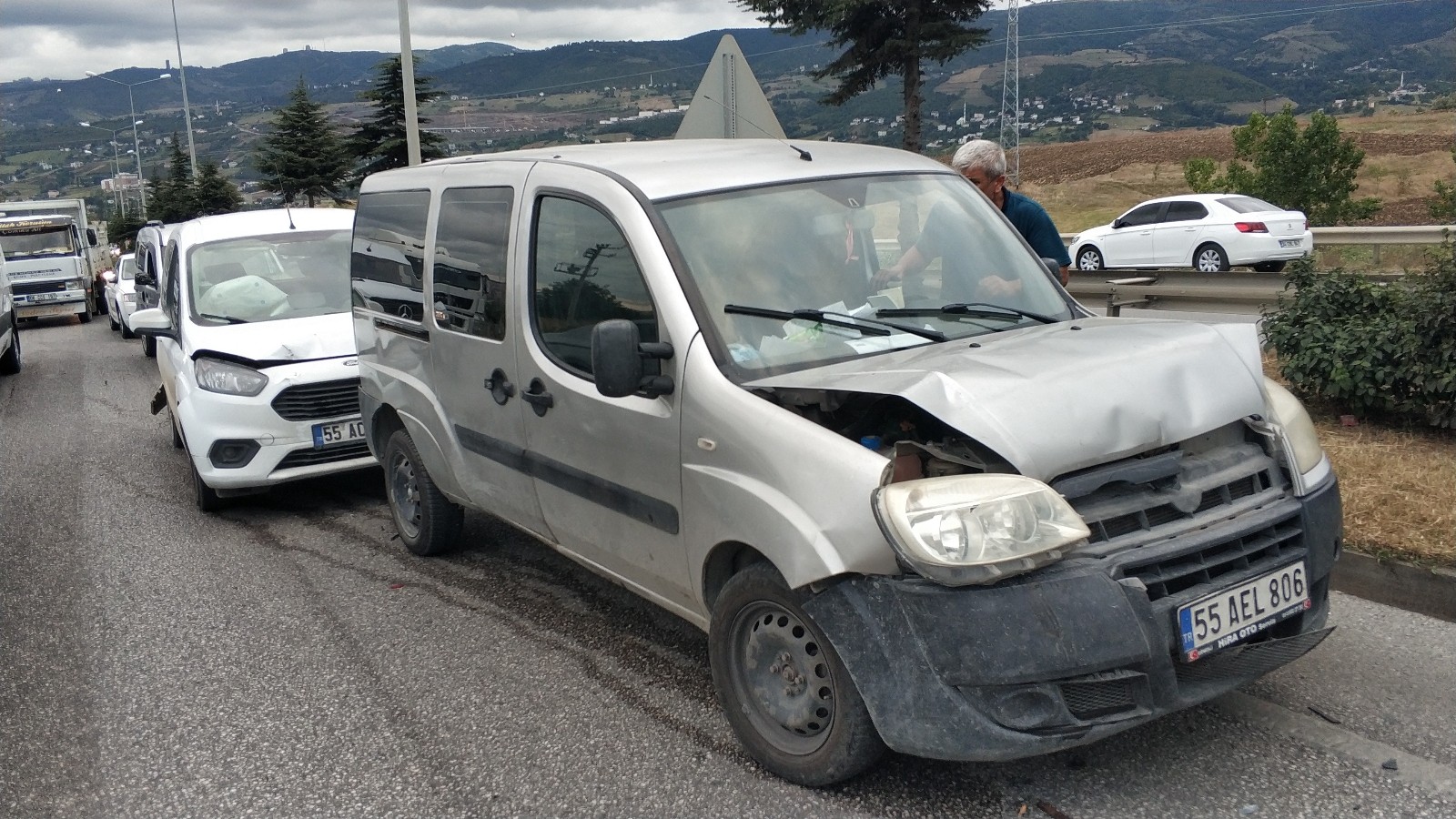 Samsun’da 5 aracın karıştığı zincirleme trafik kazası: 1 yaralı