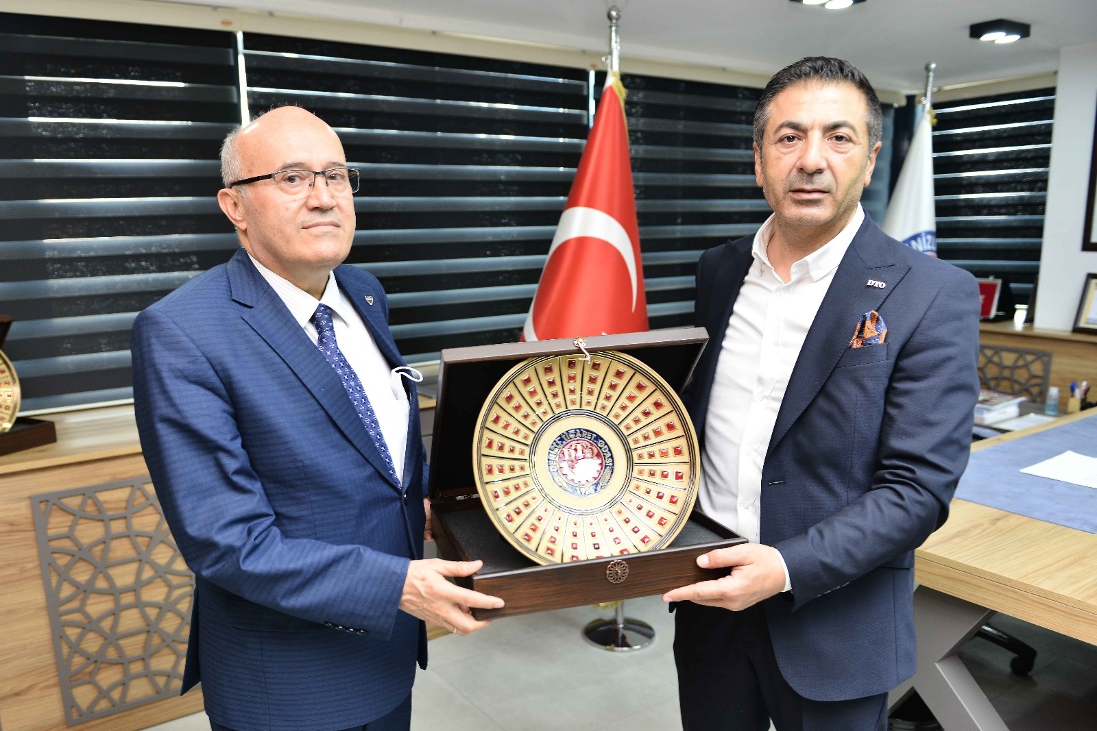Kaymakam Balcıoğlu’ndan DTO Başkanı Erdoğan’a veda ziyareti