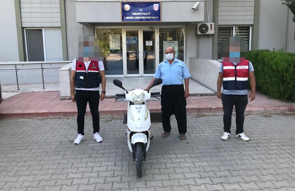 Çalınan motosiklet bulunarak sahibine teslim edildi #osmaniye