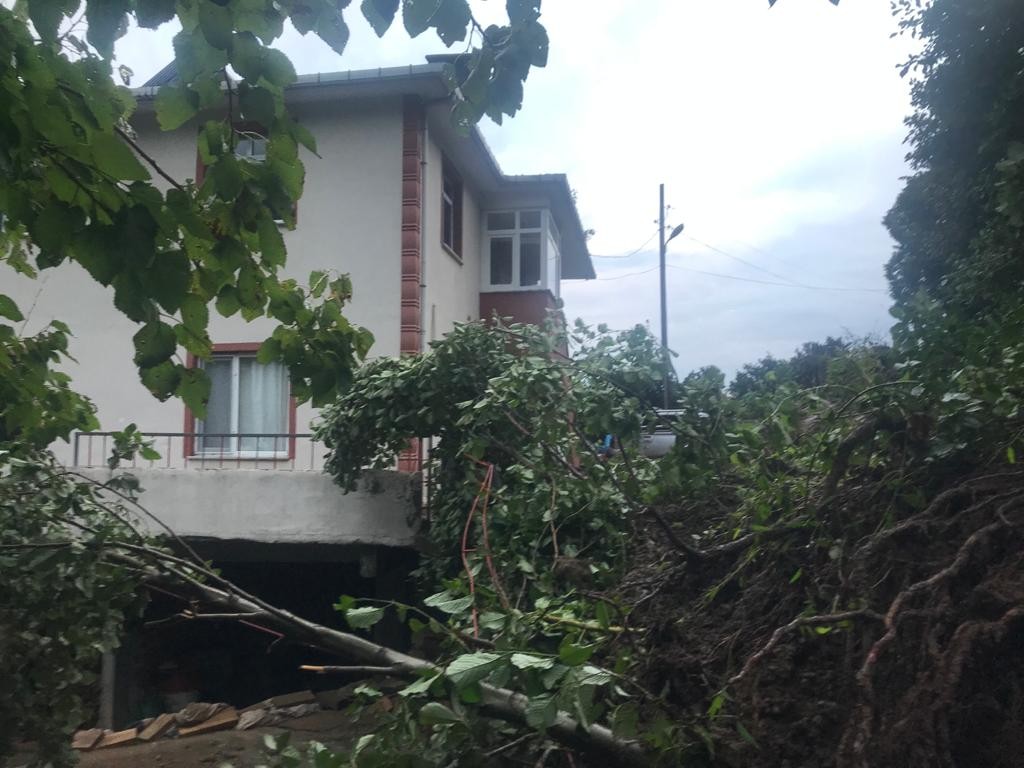 Artvin’de meydana gelen heyelan nedeniyle 6 kişinin yaşadığı 1 ev boşaltıldı #artvin