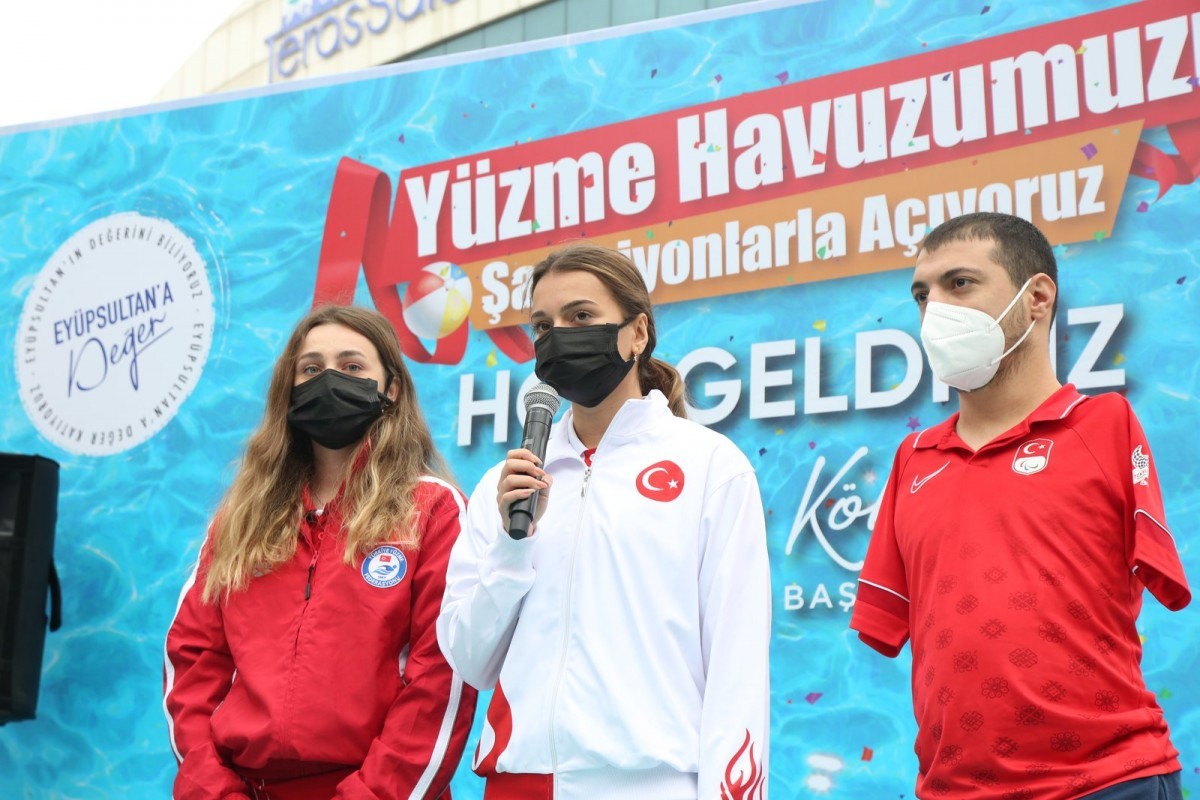Eyüpsultan’ın 2. havuzu şampiyonlar eşliğinde açıldı #istanbul