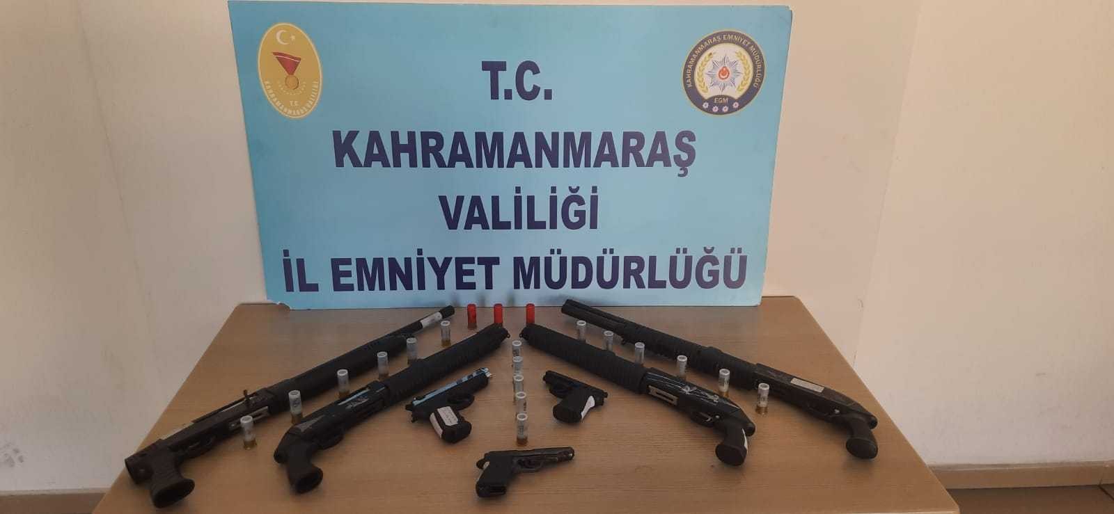 Kahramanmaraş’ta 8 adet silah ele geçirildi #kahramanmaras