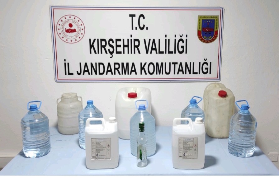 Kırşehir’de 55 litre sahte alkol ele geçirildi #kirsehir