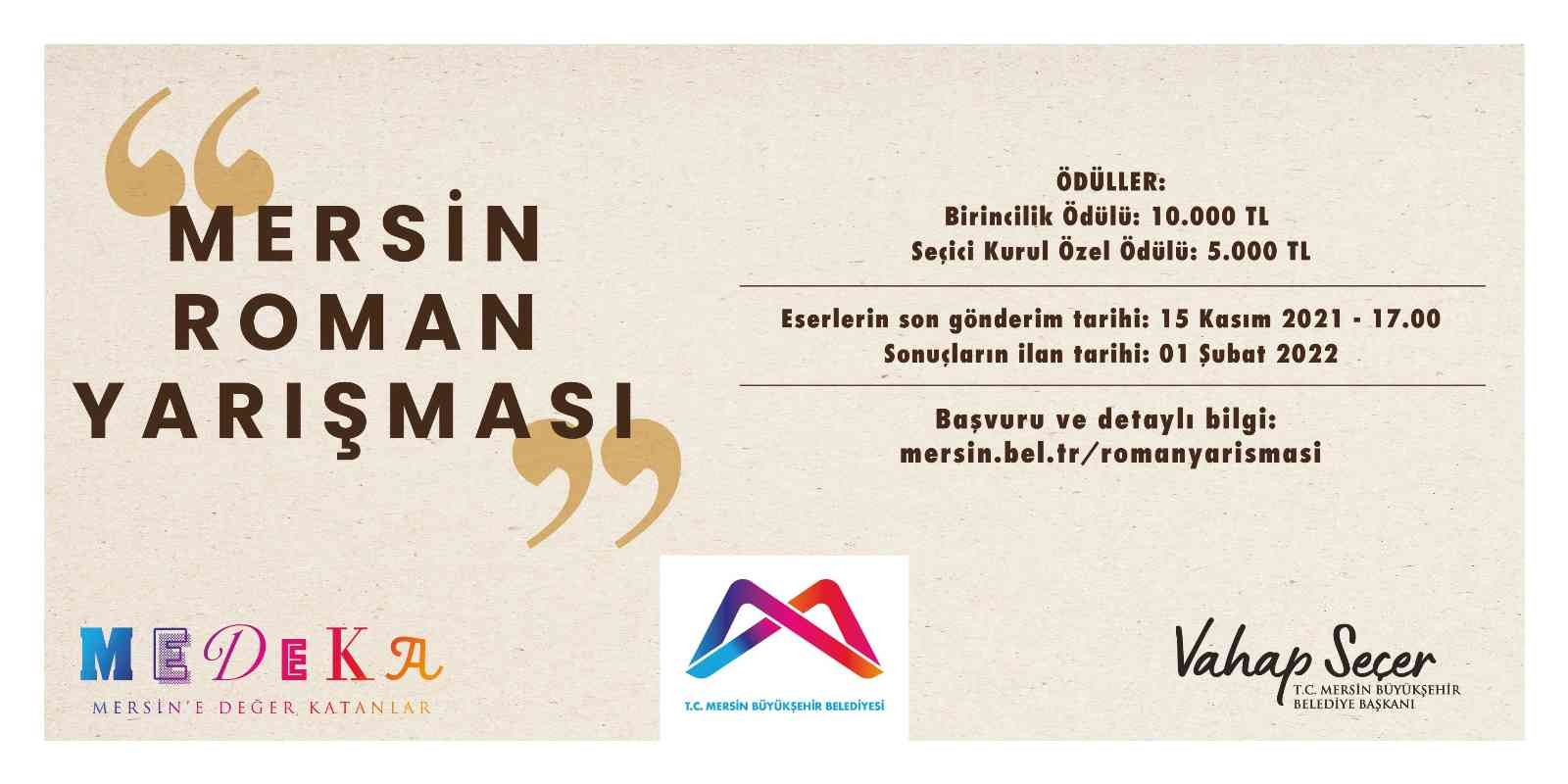 Mersin Büyükşehir Belediyesi’nden ödüllü roman ve fotoğraf yarışması #mersin