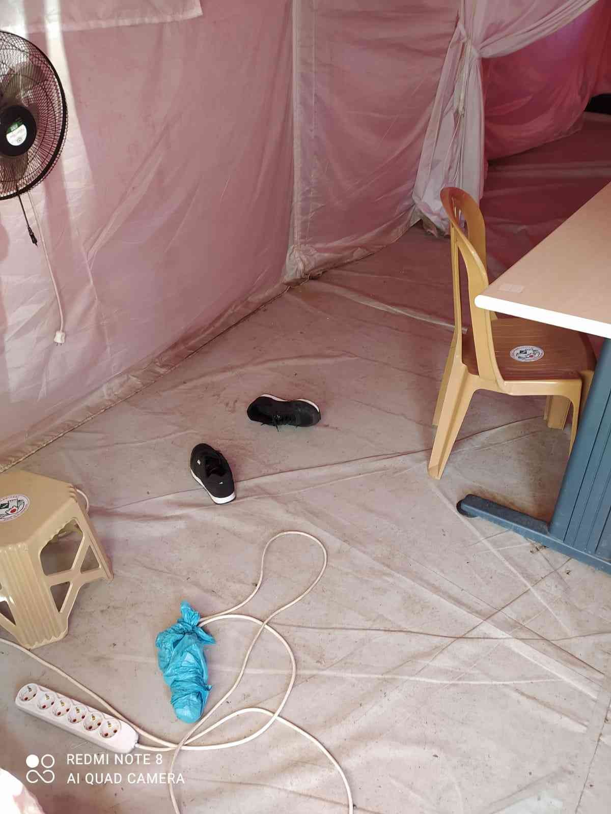 Giresun’daki aşı çadırına zarar verildi #giresun