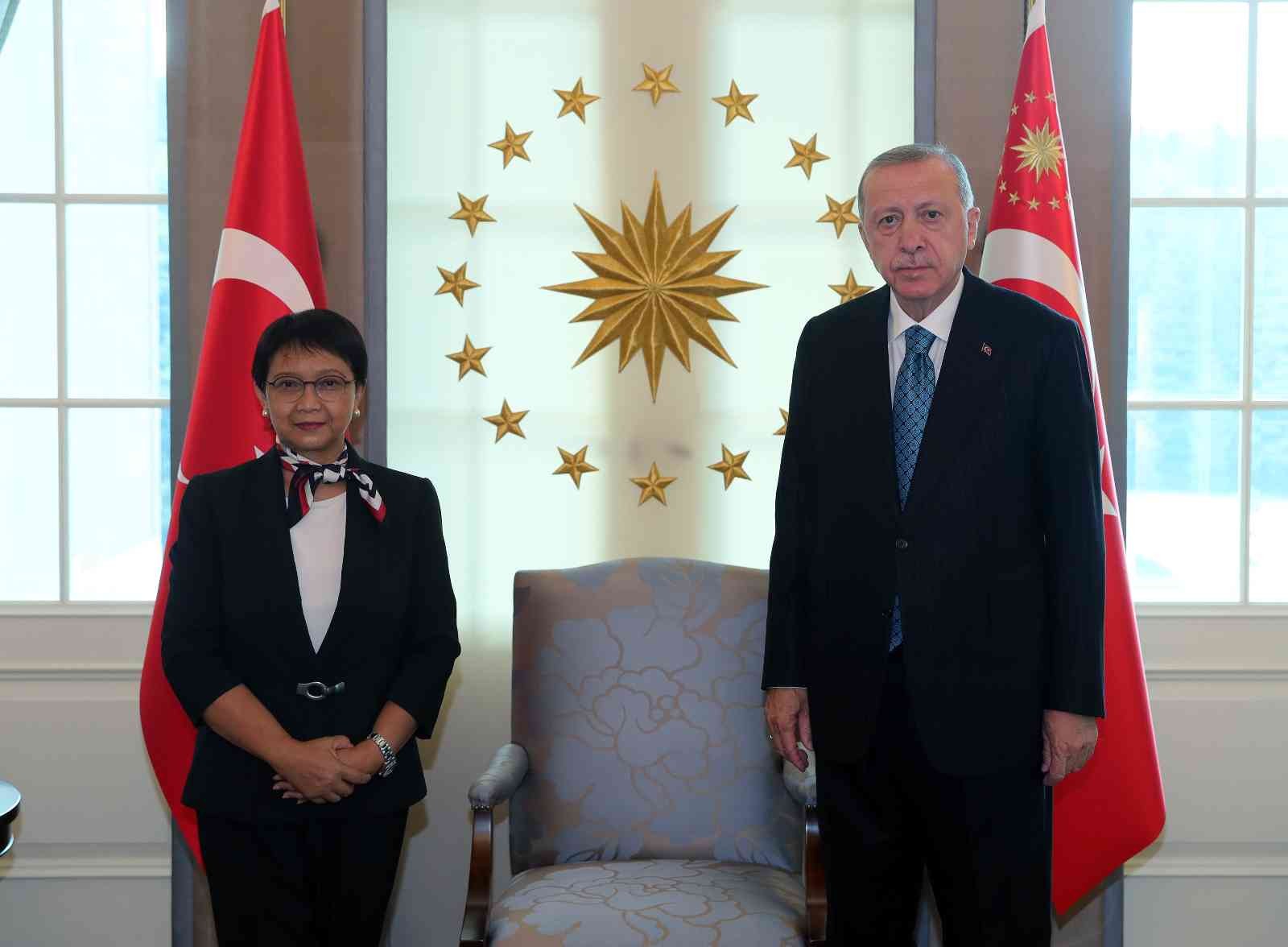 Cumhurbaşkanı Erdoğan, Endonezya Dışişleri Bakanını kabul etti #ankara