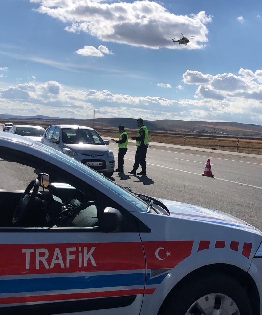 Jandarmadan havadan trafik ve asayiş denetimi