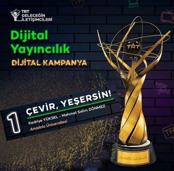 Anadolu Üniversitesi TRT Geleceğin İletişimcileri Yarışması’ndan ödülle döndü #eskisehir