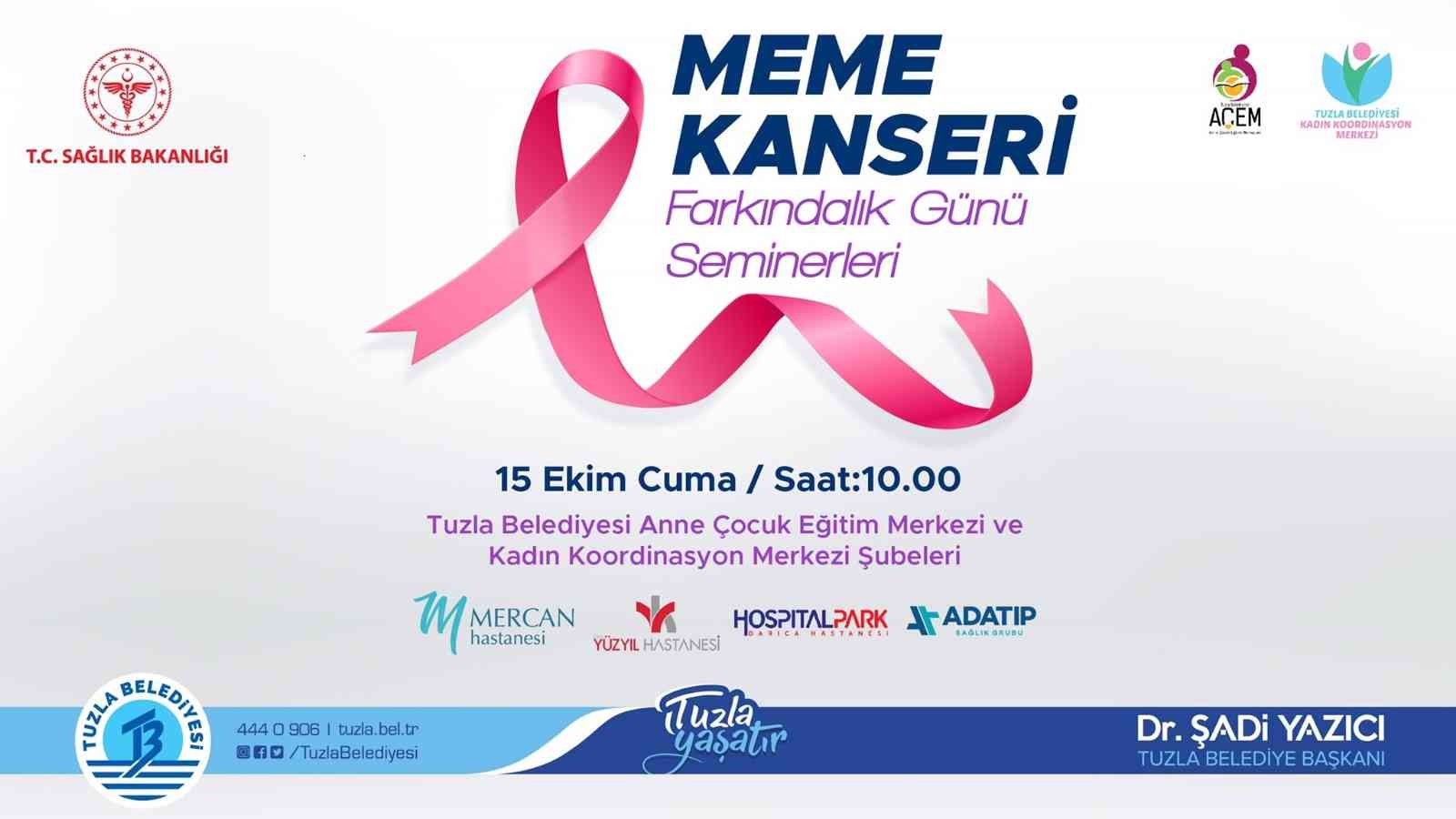 Tuzla Belediyesi’nin düzenlediği meme kanseri farkındalık seminerleri başlıyor #istanbul