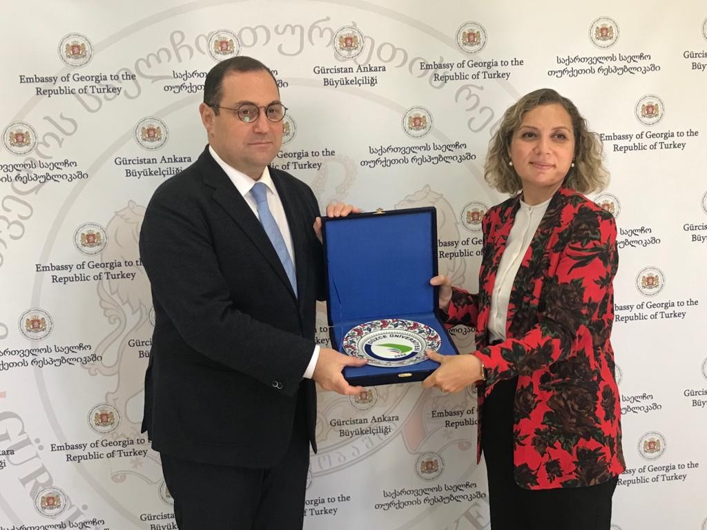 Rektör Çakar Gürcistan Büyükelçisi Janjgava’yı ziyaret etti #duzce