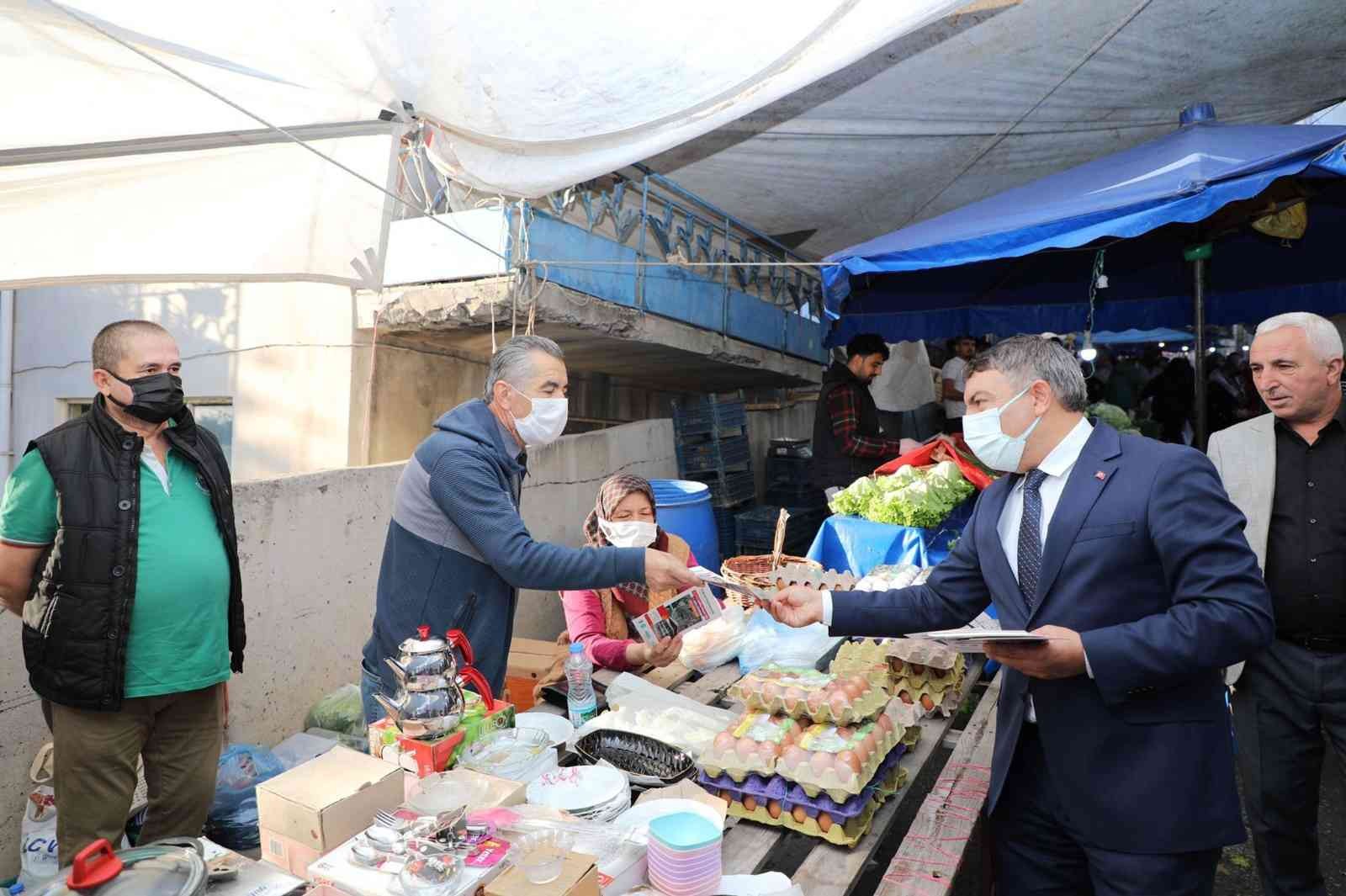 Başkan Şayir, pazarcı esnafını ziyaret etti #kocaeli