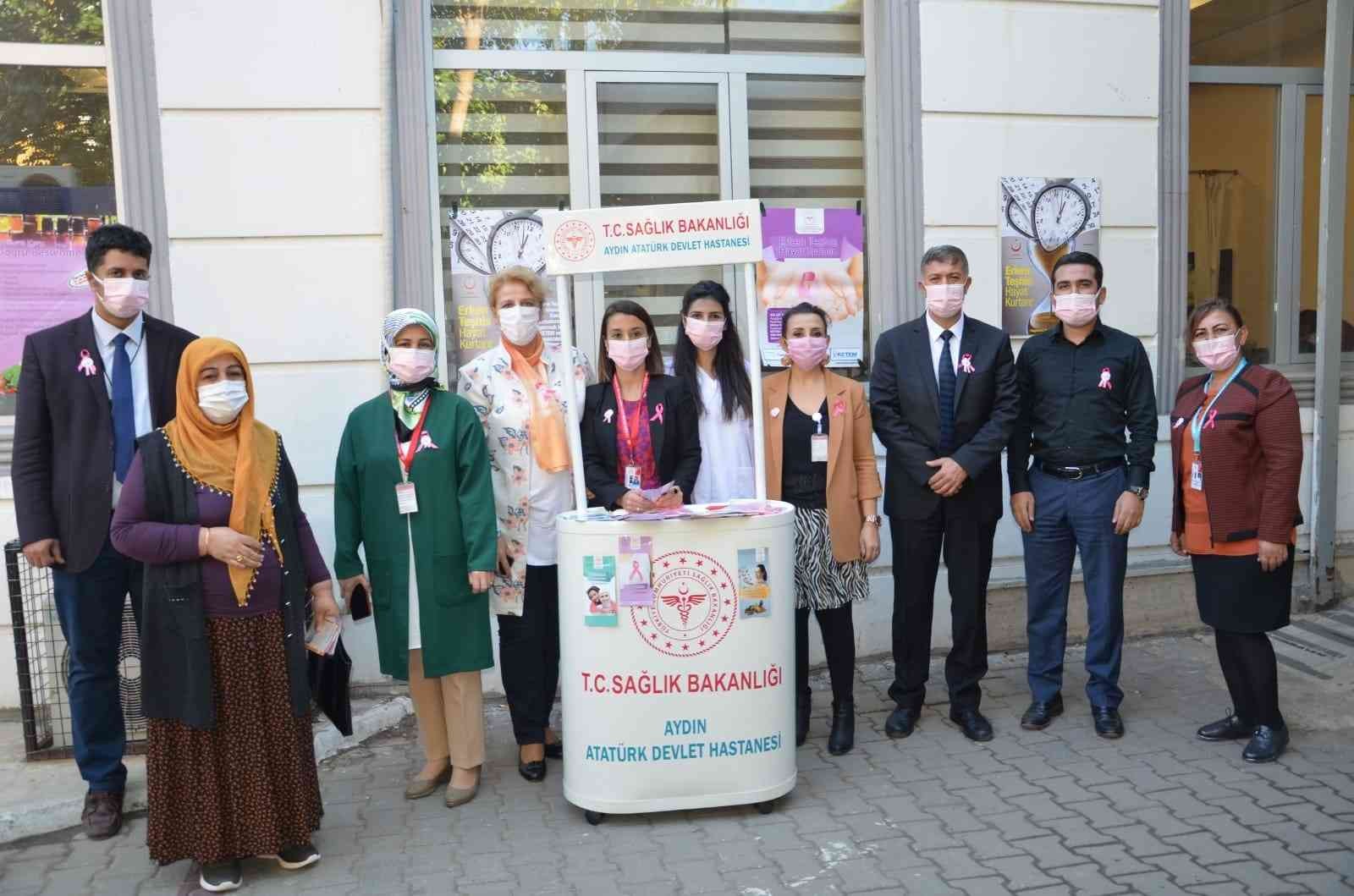 Aydın Atatürk Devlet Hastanesi’nde meme kanserine dikkat çekildi #aydin