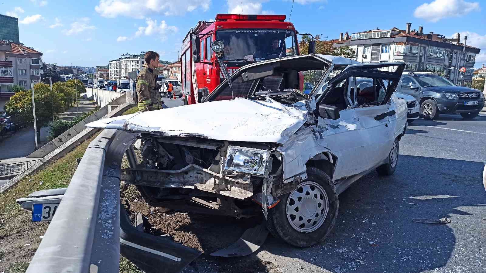 Büyükçekmece’de korkutan kaza: 1 yaralı #istanbul