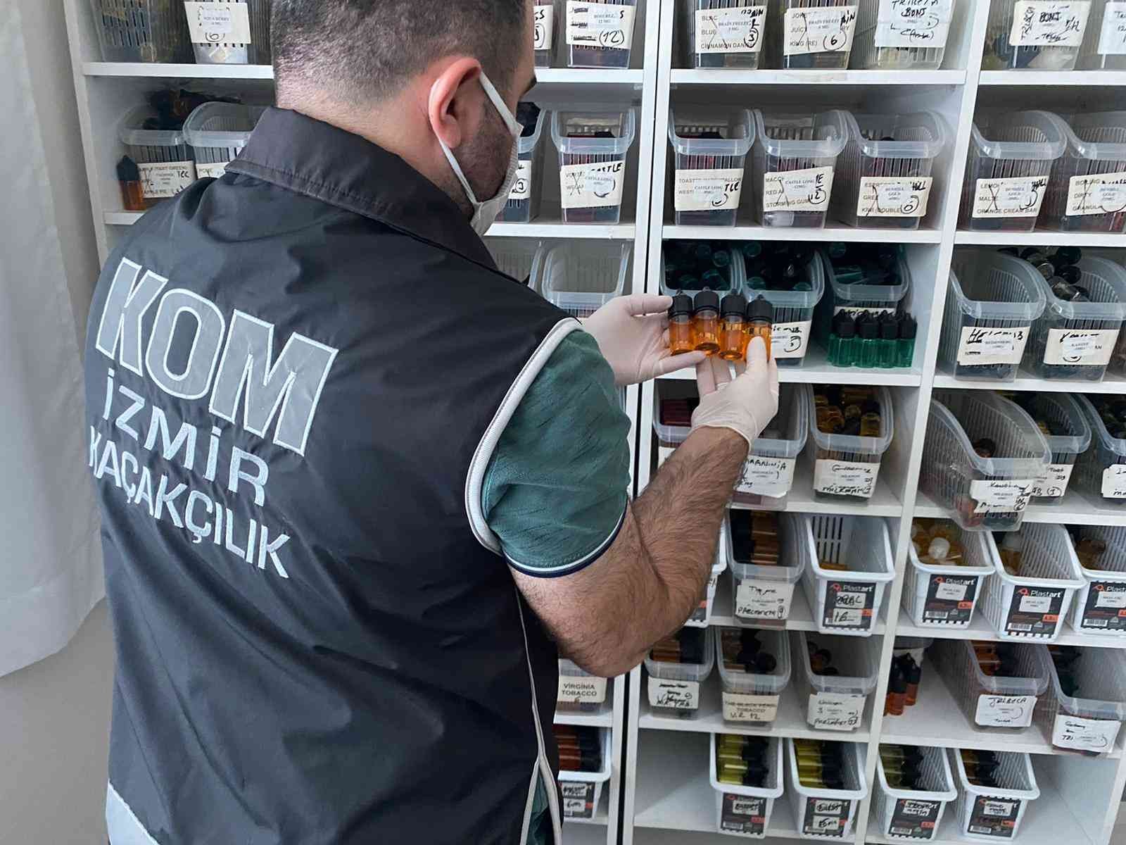 İzmir’de elektronik sigara ve likitine yönelik operasyon #izmir