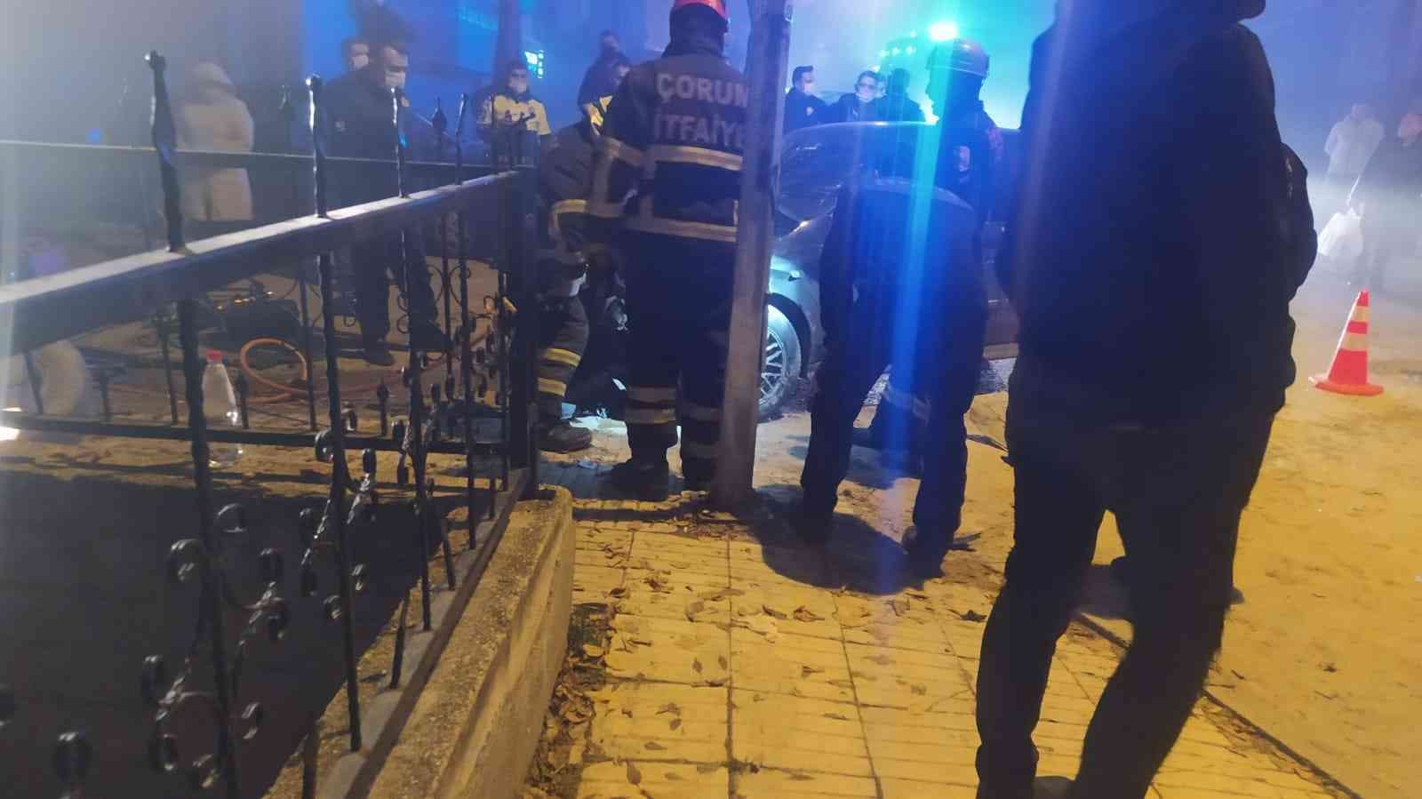 Çorum’da trafik kazası: 2 yaralı #corum