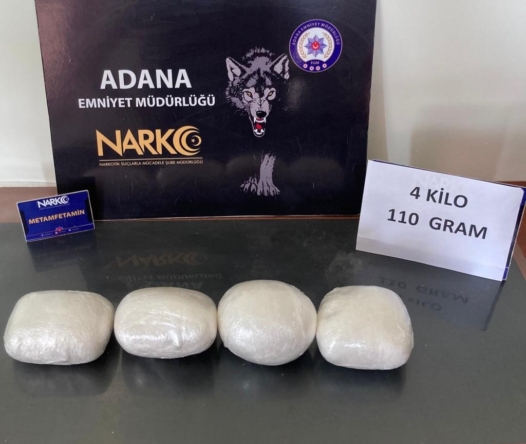Adana’da 4 kilo 200 gram metamfetamin ele geçirildi #adana