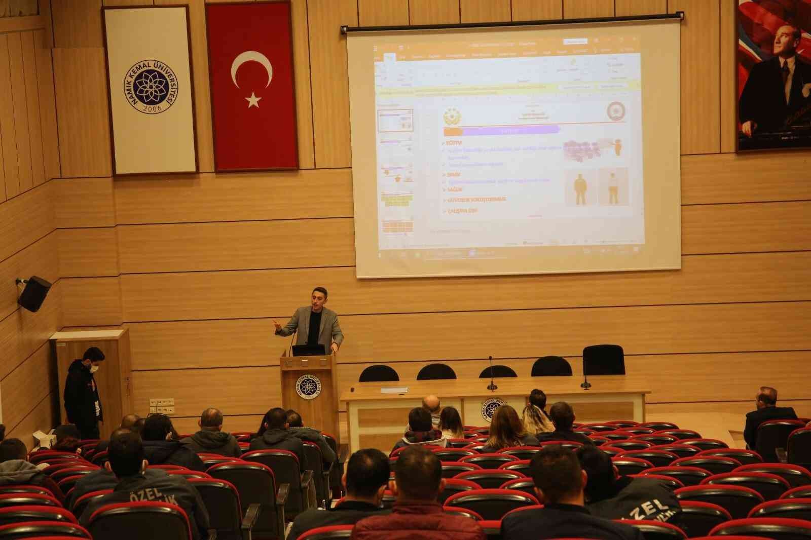 Özel güvenliklere emniyet eğitimi #tekirdag