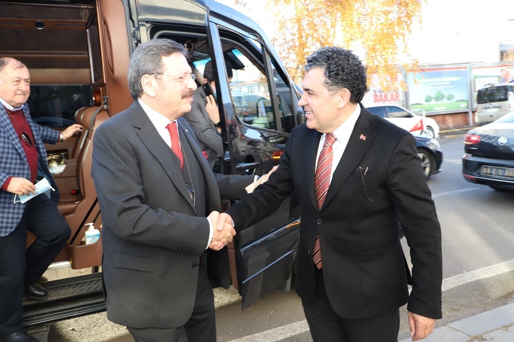 TOBB Başkanı Rıfat Hisarcıklıoğlu, Belediye Başkanı Faruk Demir’i ziyaret etti #ardahan