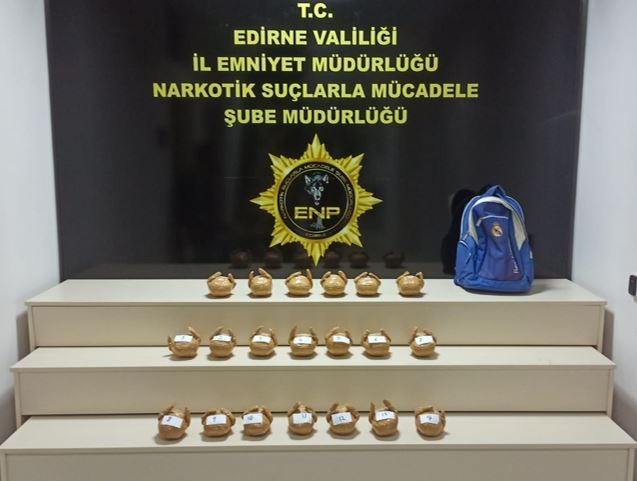 Edirne polisi Kapıkule’de 10 kilo 642 gram eroin ele geçirdi