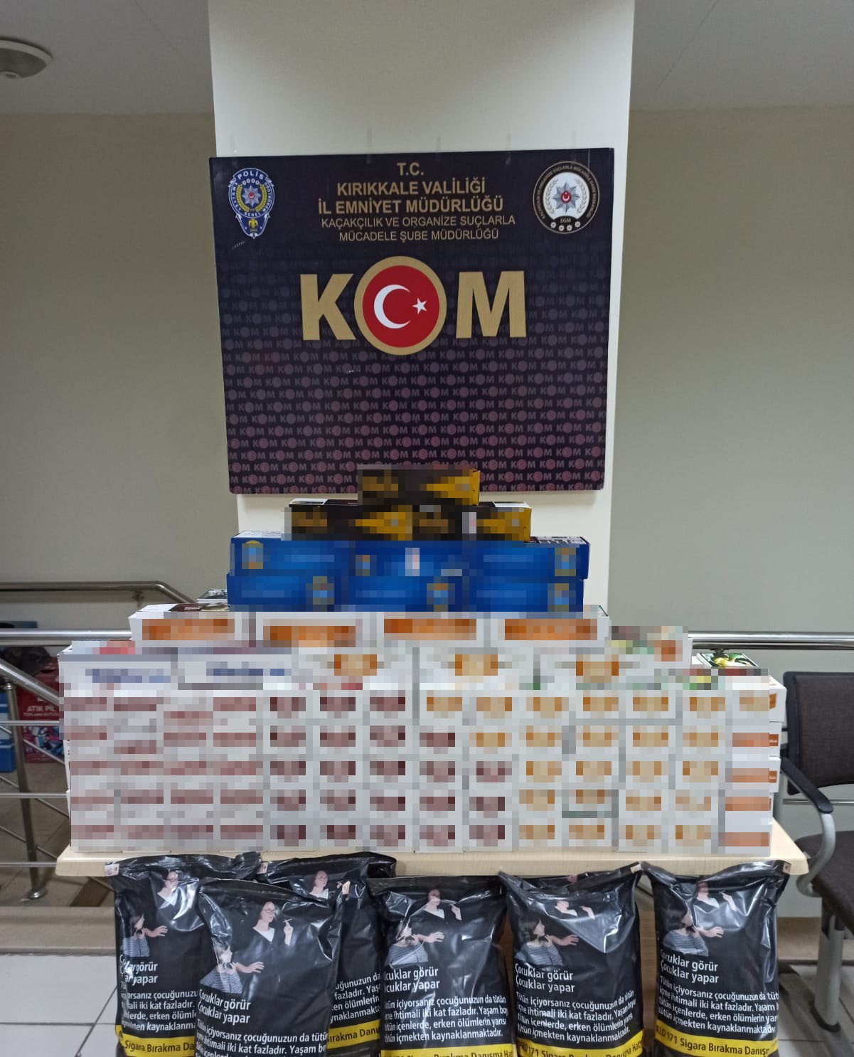 Kırıkkale’de kaçak tütün operasyonu: 19 bin 400 adet makaron ele geçirildi #kirikkale