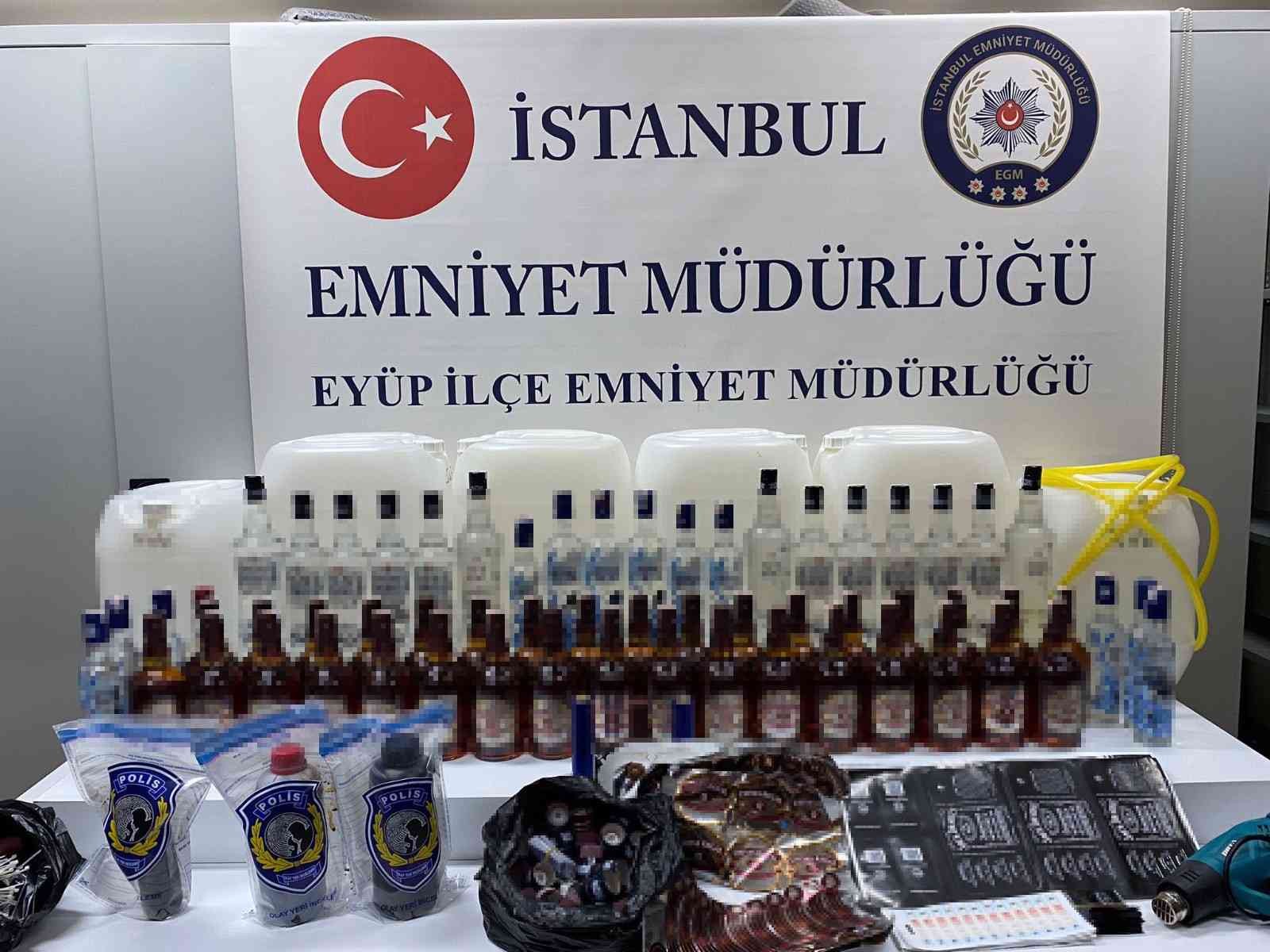 Eyüpsultan’da sahte içki operasyonu: 3 gözaltı #istanbul