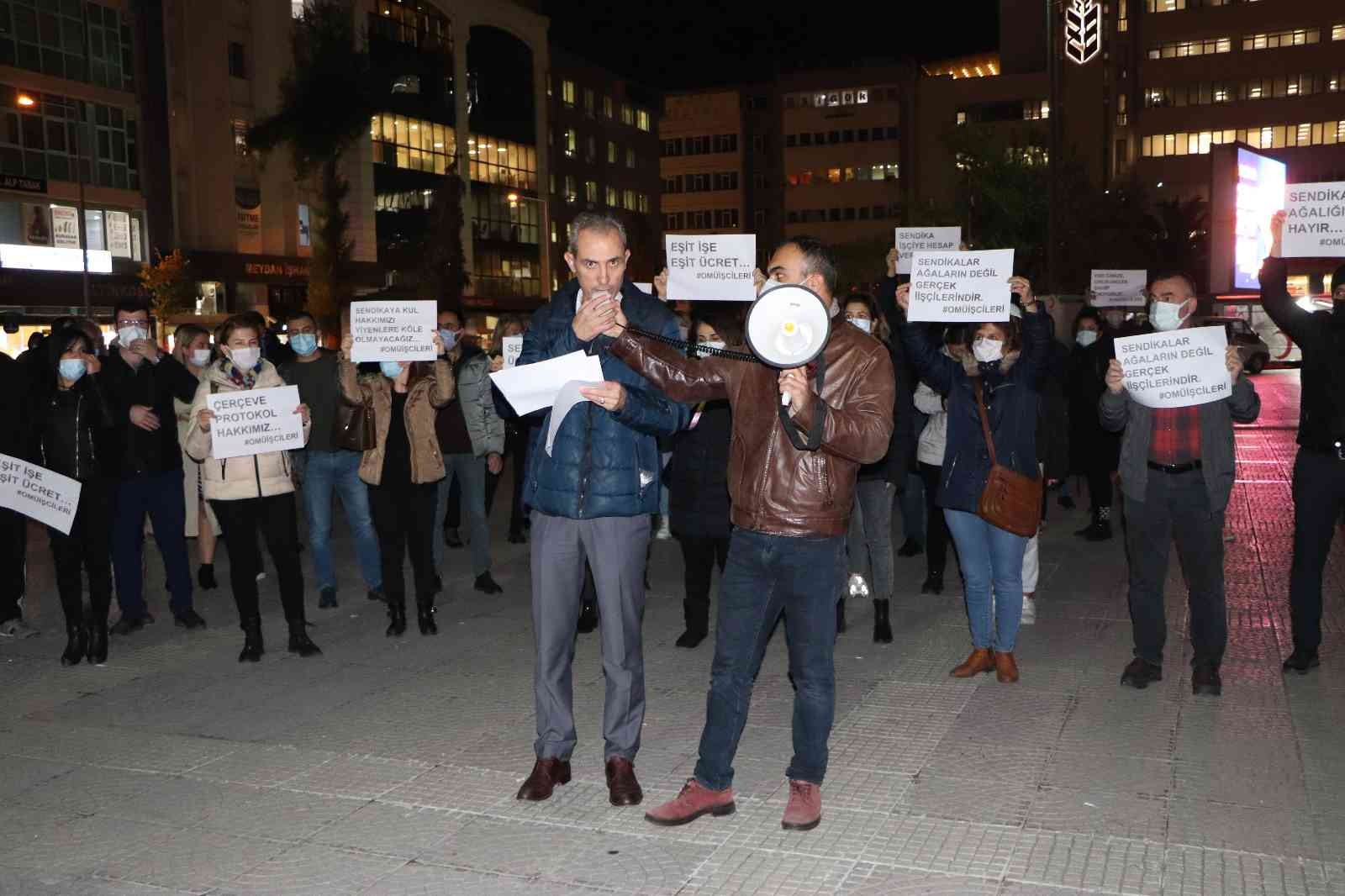 saglik iscileri kendi sendikalarini protesto etti samsun haberleri