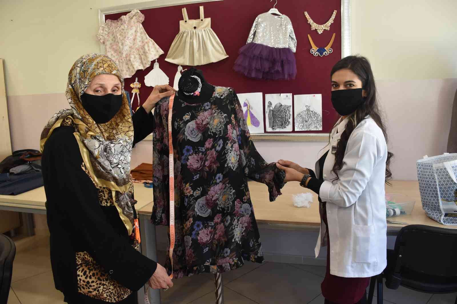 Şahinbey’de kadınlar elbiselerini hem ucuza mal ediyor, hem de gelir sağlıyor #gaziantep