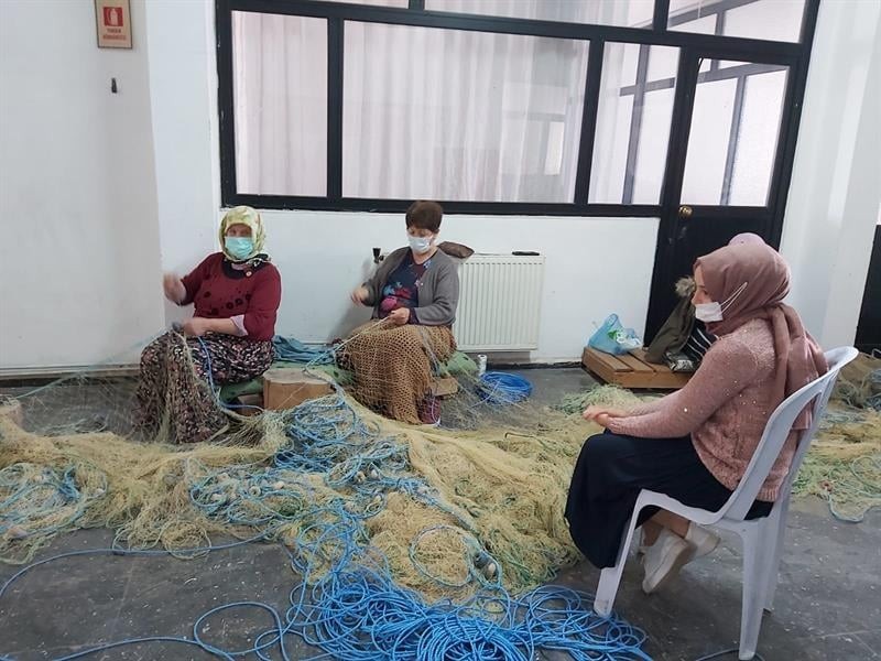 Söke’de balık ağı örme kursları yoğun talep görüyor #aydin
