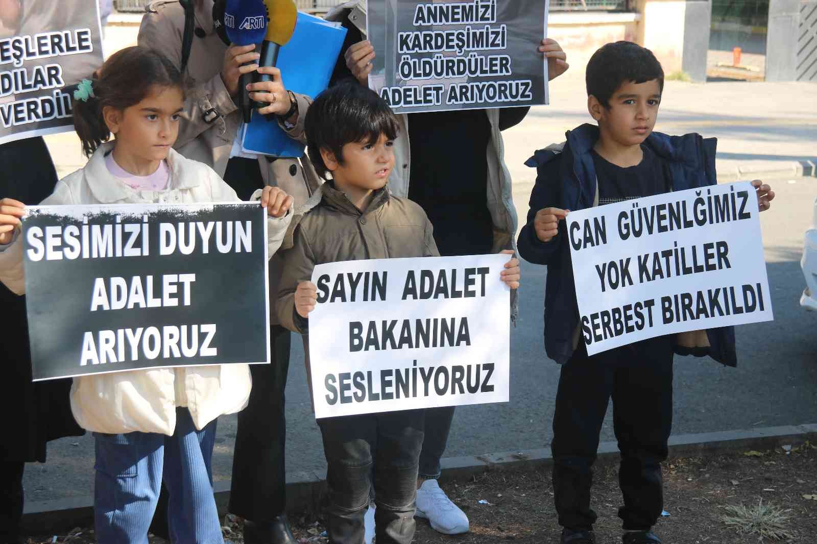 Eşini ve oğlunu öldürmeye azmettirmekten yargılanan baba ve oğluna ara celsede tahliyeye tepki #diyarbakir