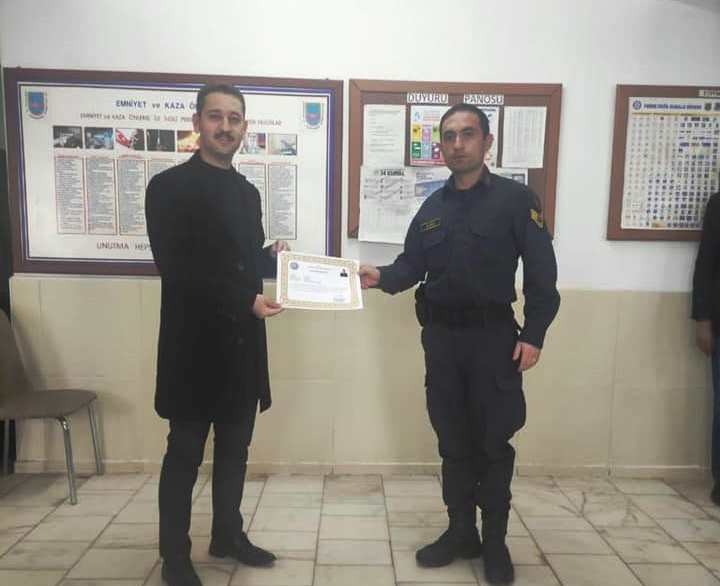 Kaymakam İrdelp’ ten Emniyet ve Jandarma personeline Başarı Belgesi #kutahya