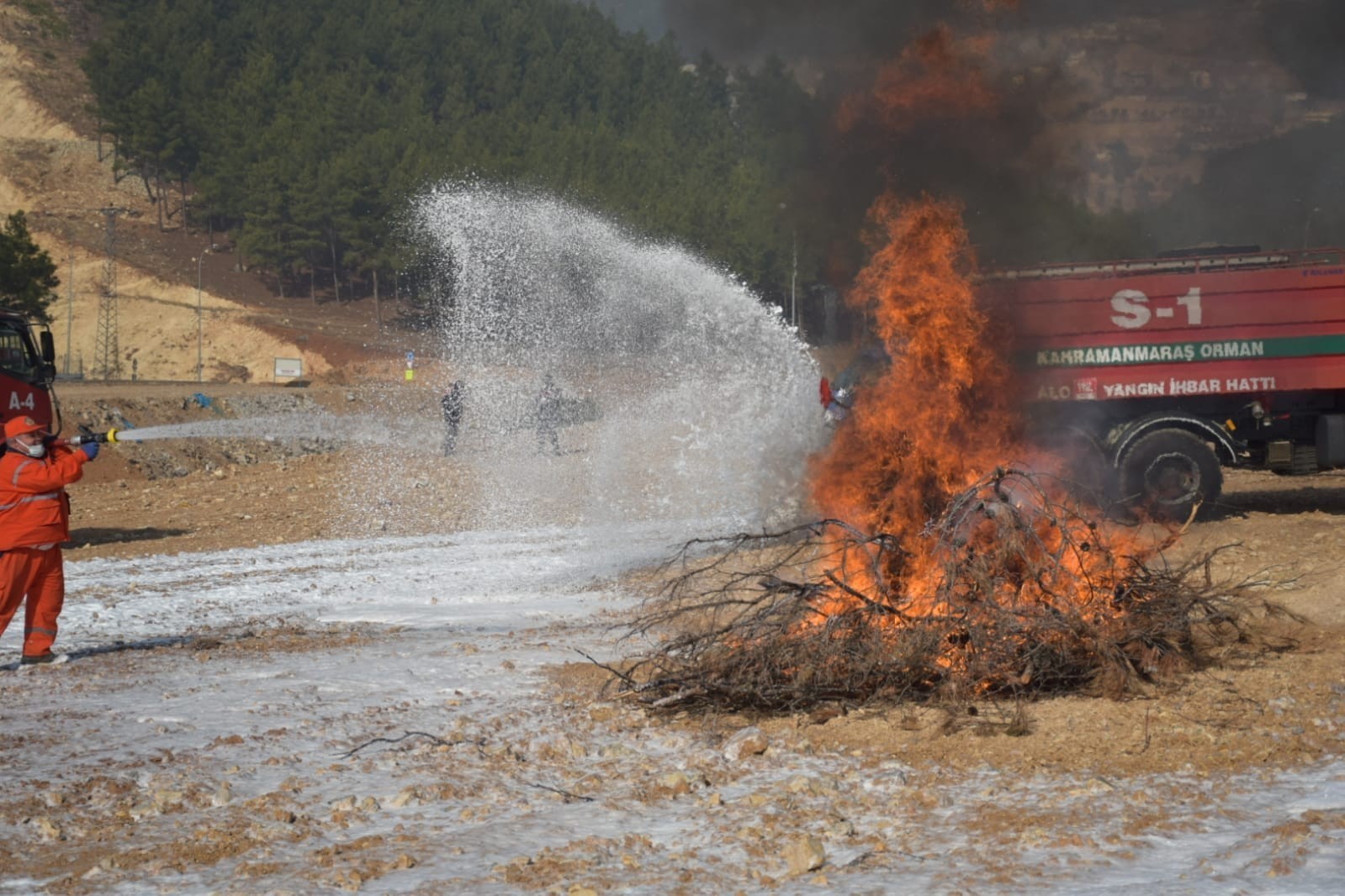 Kahramanmaraş’ta yangın tatbikatı #kahramanmaras