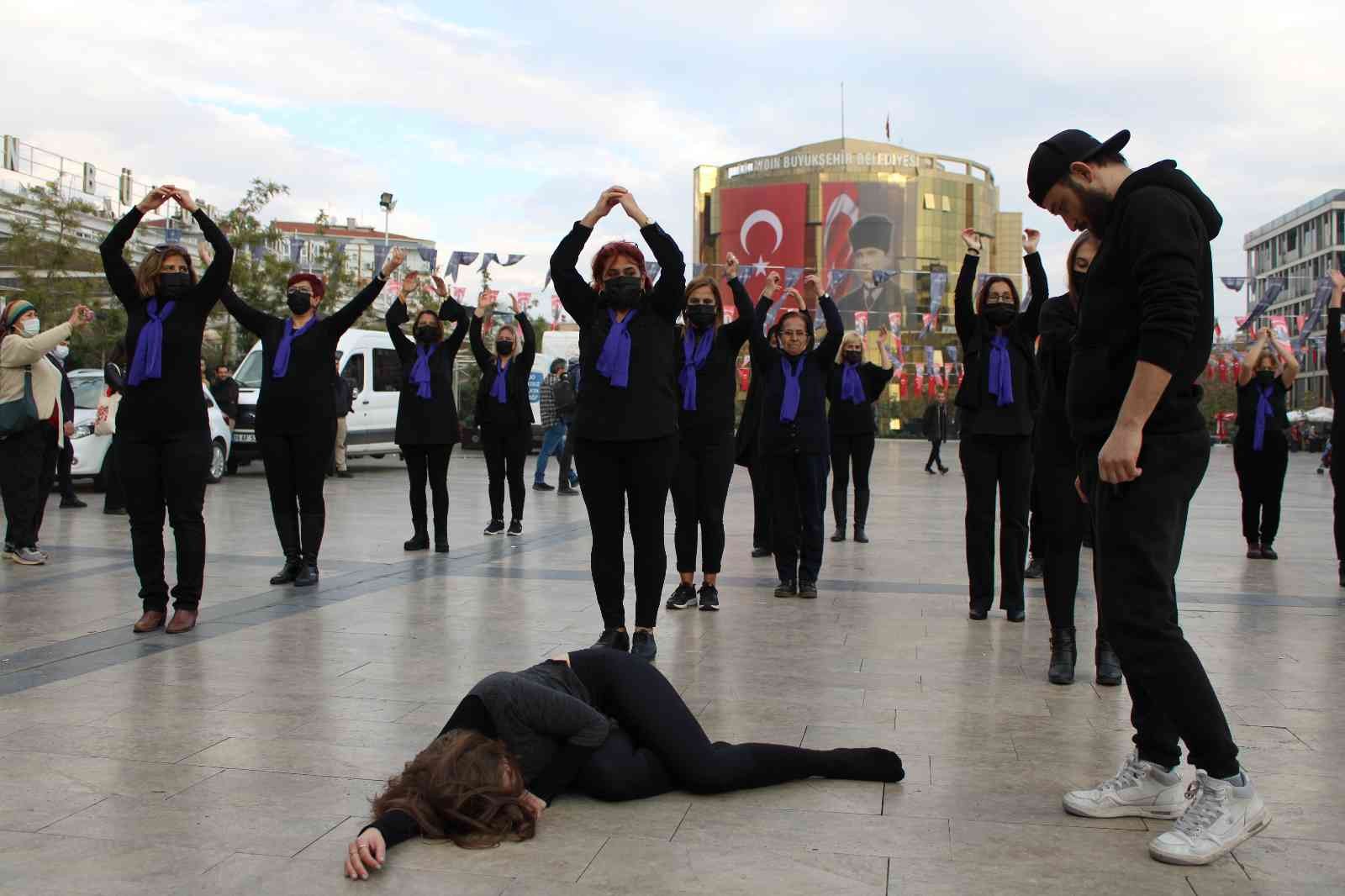 Aydın’da kadınlar şiddete karşı dans etti #aydin