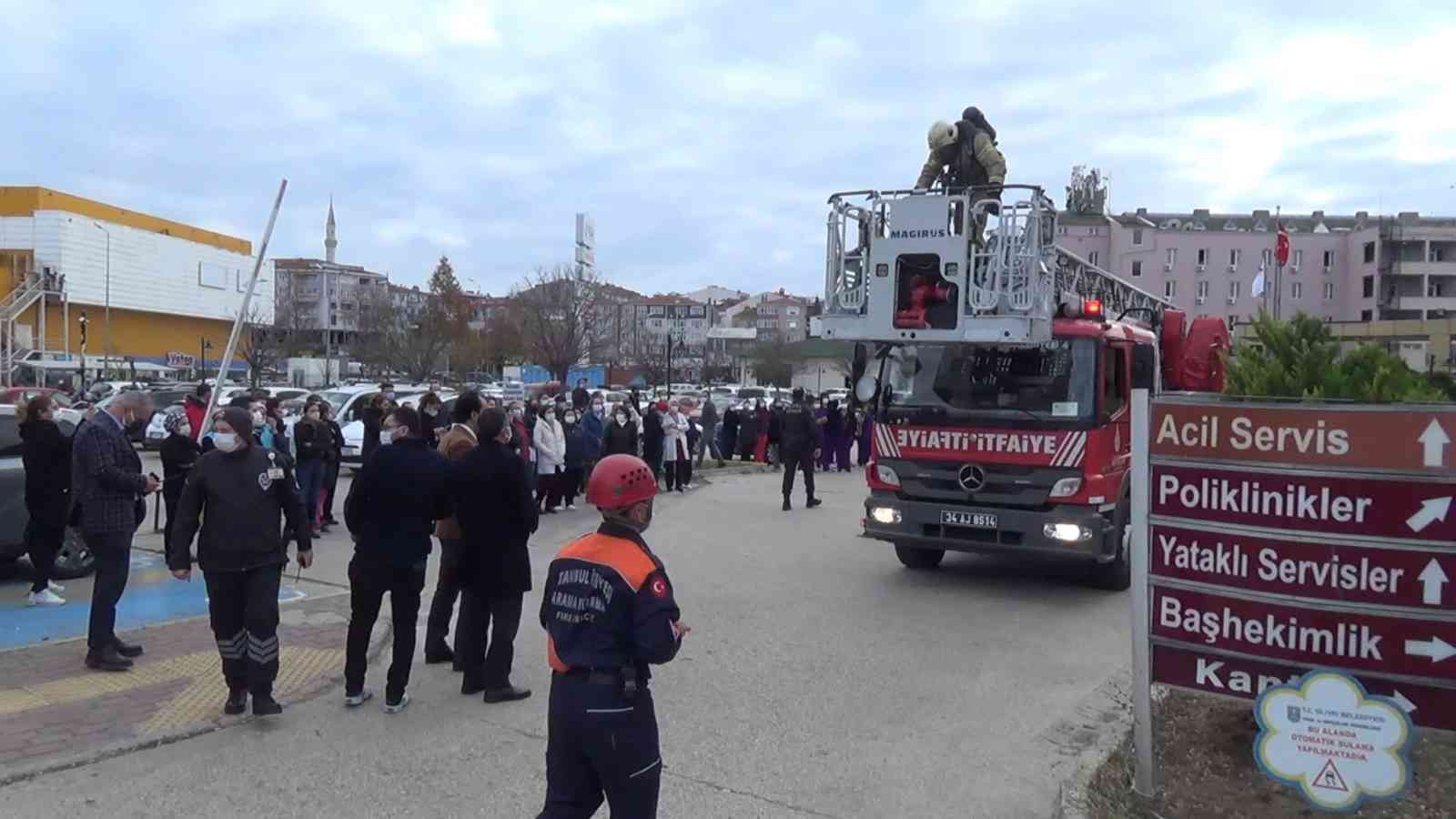 Silivri Devlet Hastanesinde yangın tatbikatı #istanbul