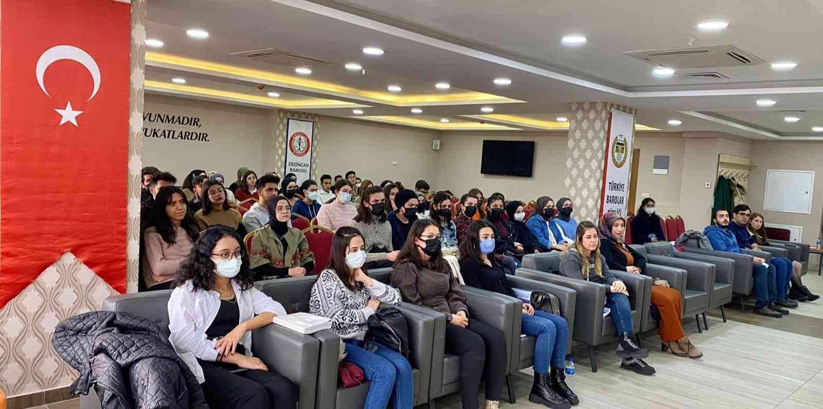 Kadın hakları ve kadına şiddetle mücadele konulu seminer yapıldı #erzincan
