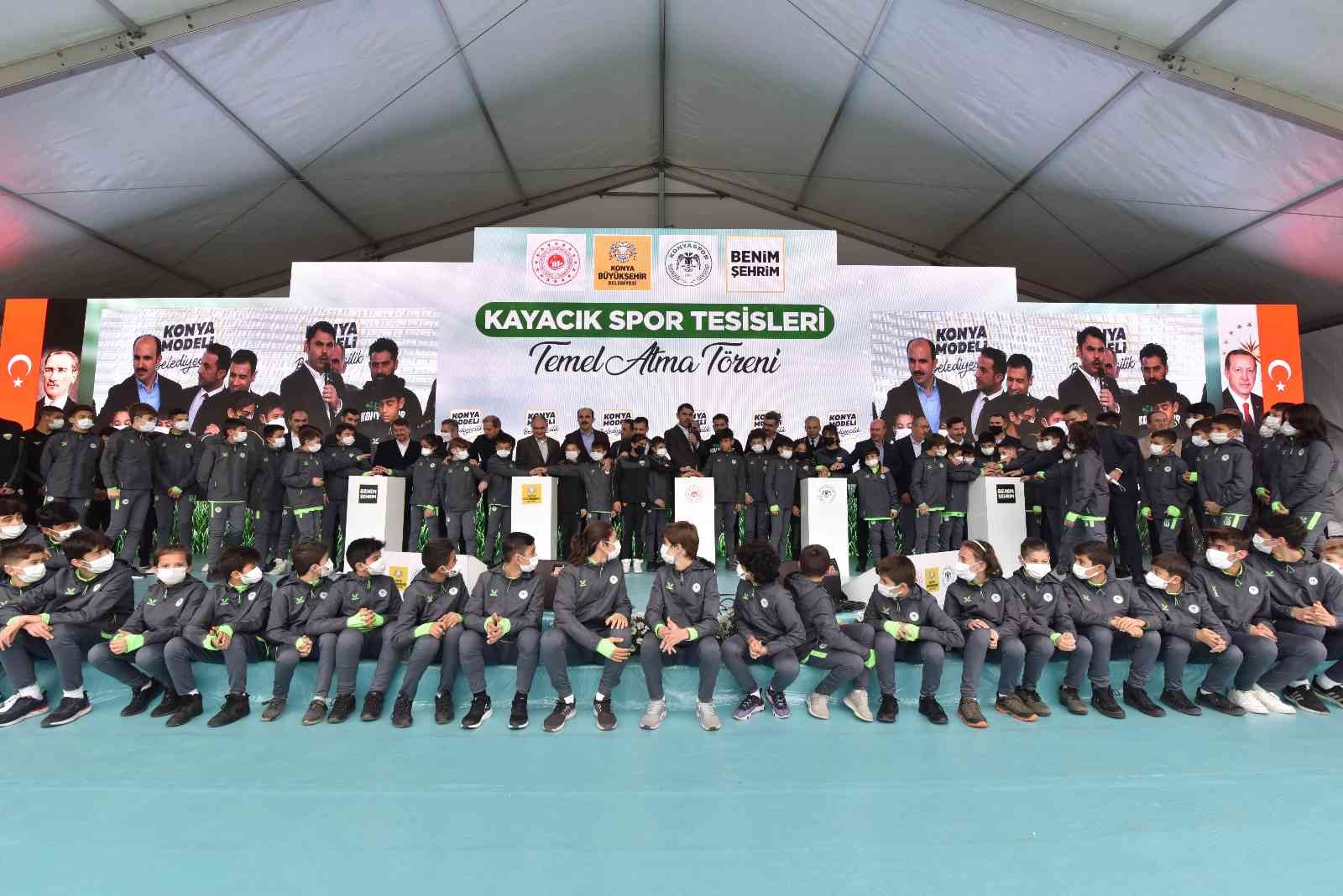 Konyaspor’un yeni tesisinin temeli Bakan Kurum’un katılımıyla atıldı #konya