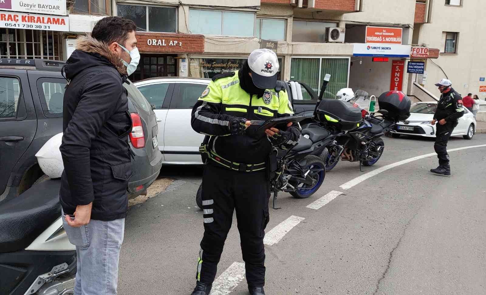 Polisten motosiklet denetimi #tekirdag