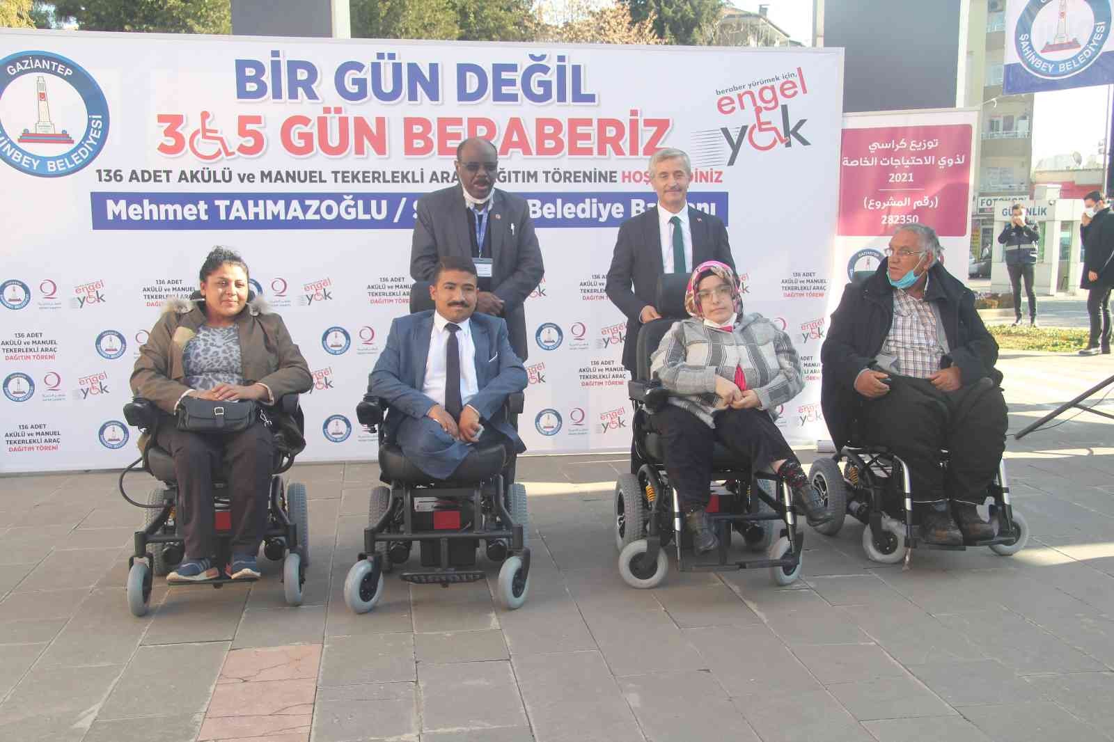 Şahinbey’de 136 engelliye akülü ve manuel sandalye #gaziantep