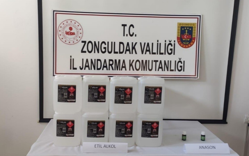 Jandarma’ya 40 litre etil alkol ve anasonla yakalandı #zonguldak
