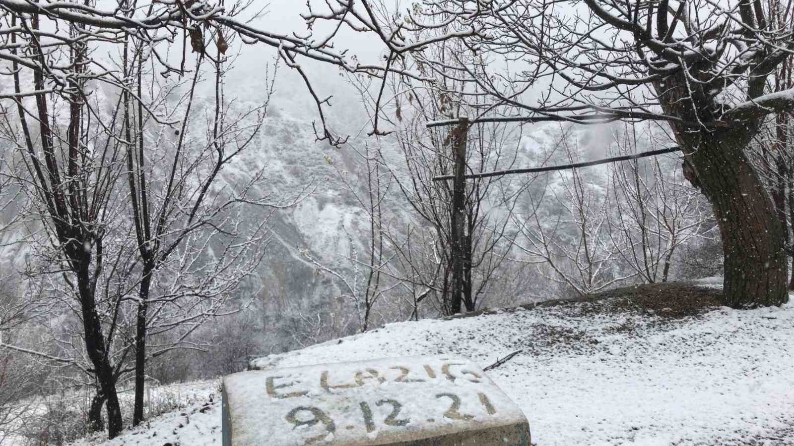 Elazığ’ın yüksek kesimlerinde kar etkili oldu #elazig