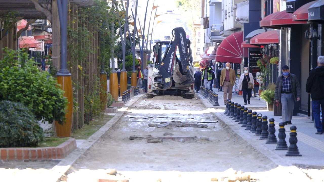 Sakarya Caddesi saha çalışmaları devam ediyor #sinop