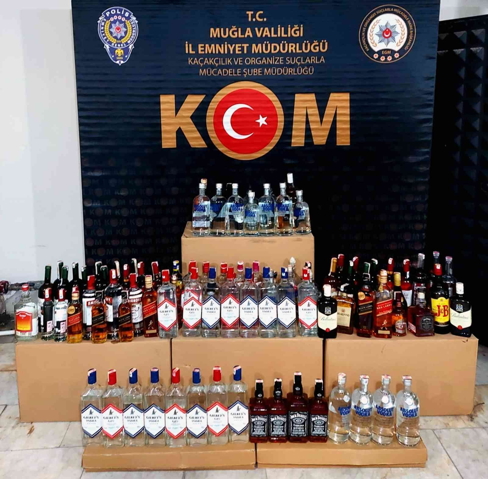 Muğla’nın turistik ilçelerinde sahte alkol operasyonu #mugla