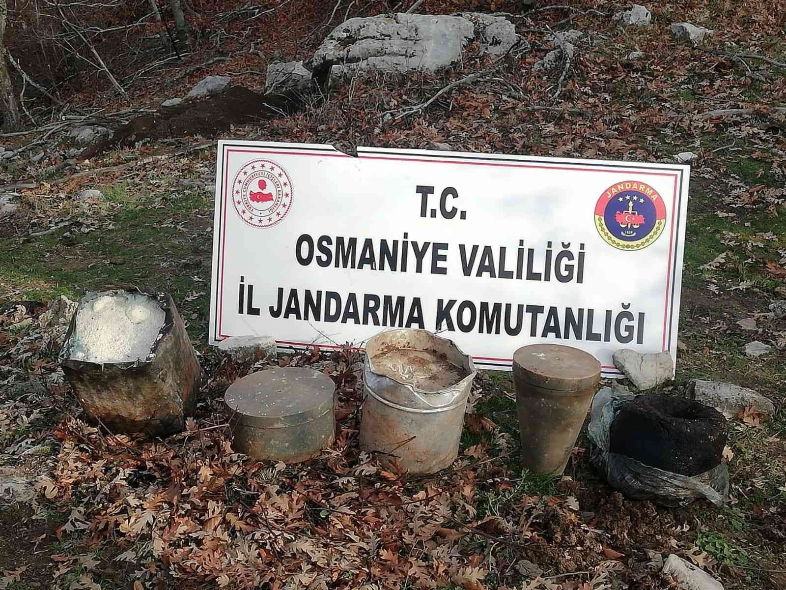 Amanoslarda 180 kilogram patlayıcı ele geçirildi #osmaniye