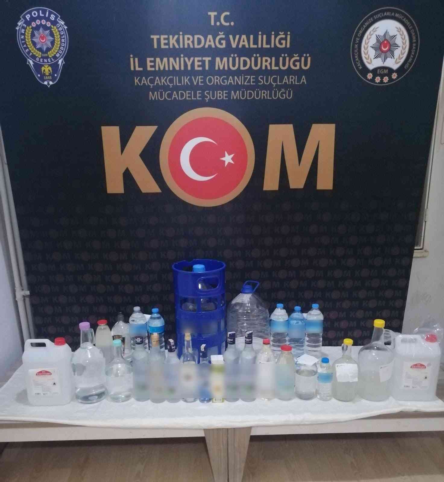 Tekirdağ’da kaçak içkiye geçit yok