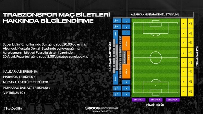 Altay’da Trabzonspor maçına uygun fiyatlı bilet #izmir
