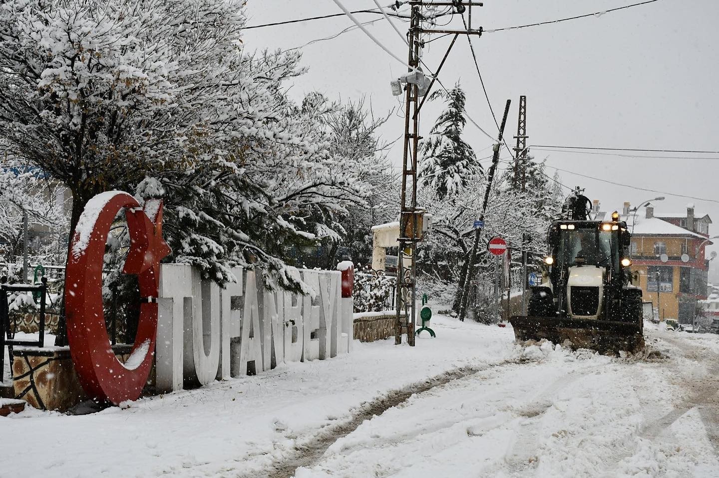 Tufanbeyli’de karla mücadele #adana