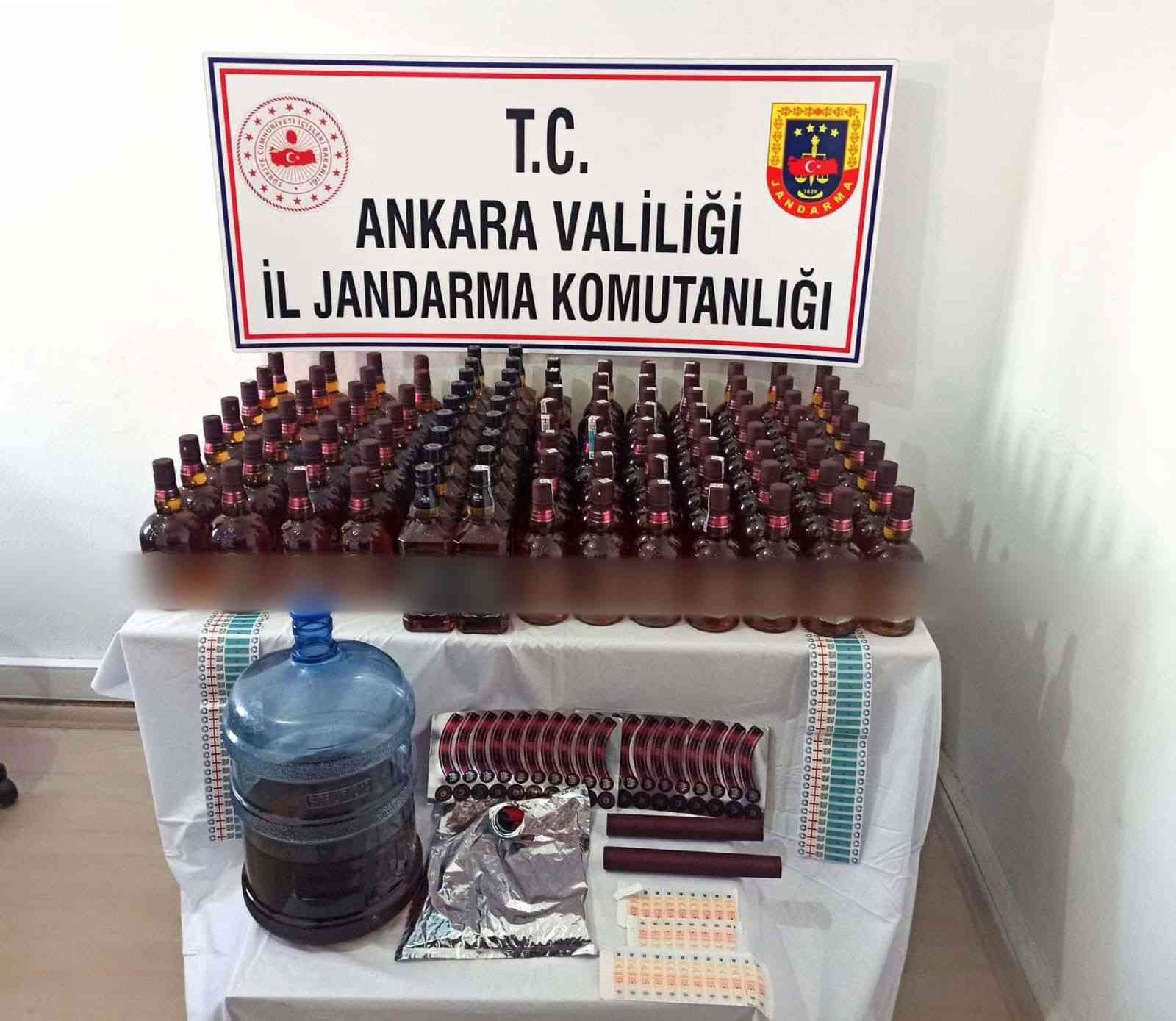 Sahte alkollü içki üretimi ve satışı yapan şahıslara operasyon: 2 gözaltı #ankara