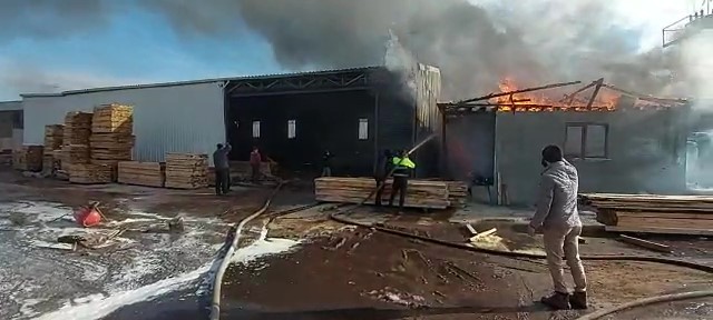 Kereste fabrikası alev alev yandı, 1 kişi dumandan etkilendi #kocaeli